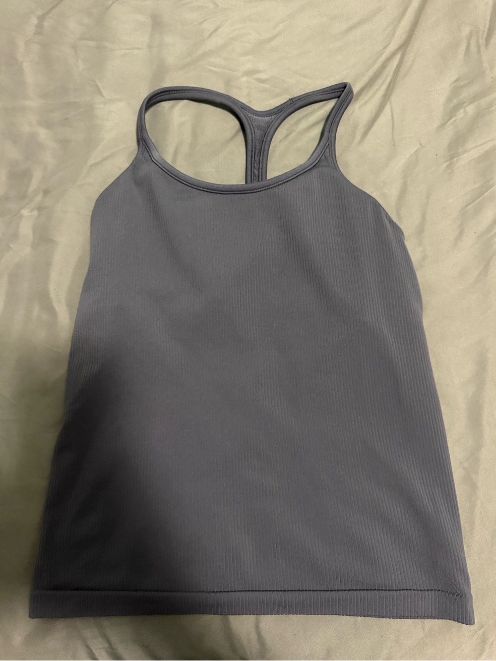 Athleta Ribbed Racerback Tank Top - Gray